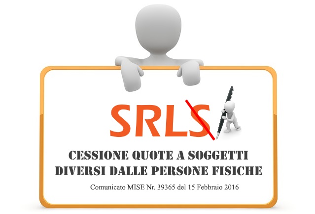 SRLS : Soci diversi dalle persone fisiche